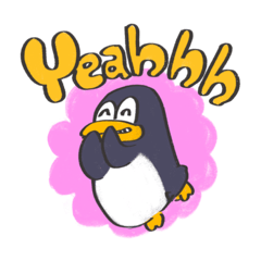 [LINEスタンプ] ペンギンとラッコ