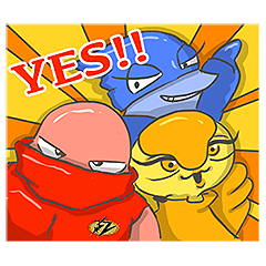 [LINEスタンプ] アスリート戦隊 亀レンジャー