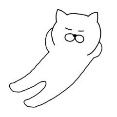 [LINEスタンプ] いつも眠いネコ