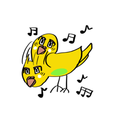 [LINEスタンプ] 可愛くて黄色いハルクインコのきいちゃん