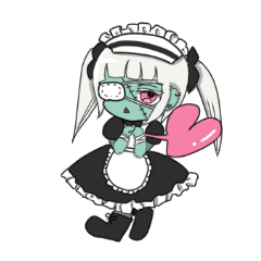 [LINEスタンプ] ゾンビメイドちゃん