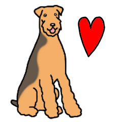 [LINEスタンプ] 犬種別エアデール・テリア(英語Ver)