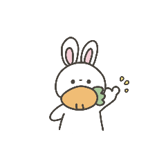 [LINEスタンプ] うさぎのにんじん。