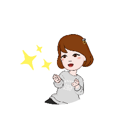 [LINEスタンプ] ミニボブ女子♪日常挨拶