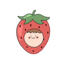 [LINEスタンプ] いちごくん の 1日