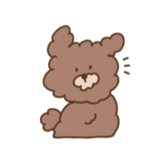 [LINEスタンプ] くまみたいなワンちゃん