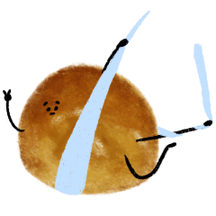 [LINEスタンプ] おさつまいもボールよし