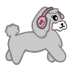 [LINEスタンプ] music わんこ