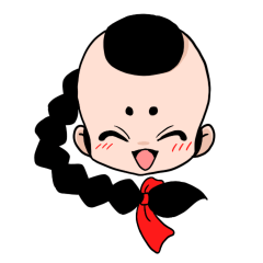 [LINEスタンプ] 三つ編みちゃん(おうちで過ごす)