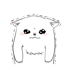 [LINEスタンプ] 白色オオカミ犬