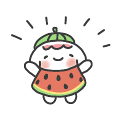 [LINEスタンプ] 赤ちゃんうさぎ＆ねこほのぼの♪スイカ敬語