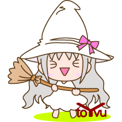 [LINEスタンプ] 白魔女さん(ご挨拶)-toYvu-