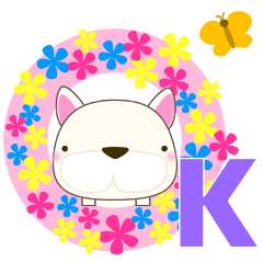 [LINEスタンプ] 犬好きさんへ ブルドックん （敬語)春編