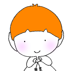 [LINEスタンプ] オレンジ色の髪の男の子