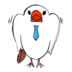 [LINEスタンプ] はたらく文鳥