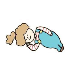 [LINEスタンプ] ほわっほわ頭のおんなのこ