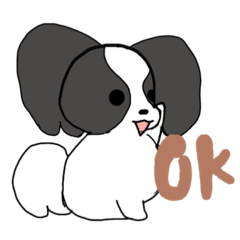 [LINEスタンプ] くろいろパピヨン