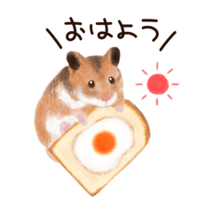 [LINEスタンプ] ハムスターの日常スタンプ（むぎちゃん♂）