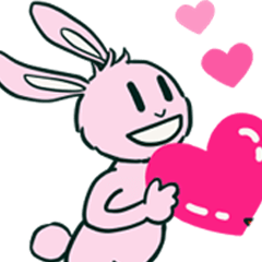 [LINEスタンプ] ピンクのウサギ第2弾