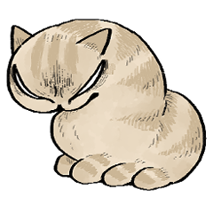 [LINEスタンプ] 奇妙な野良猫 Before after 【修正版】