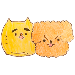 [LINEスタンプ] ヤンチャなわんことポンコツねこさん。