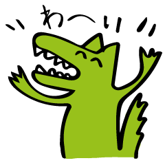 [LINEスタンプ] わにいぬの日常