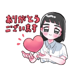 [LINEスタンプ] オン眉女の子のスタンプ
