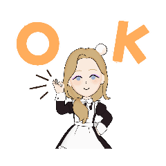 [LINEスタンプ] メイドのさやかちゃんからのメッセージ2