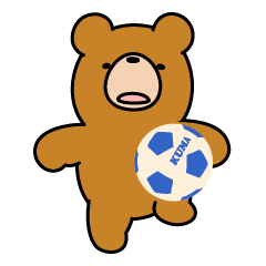 [LINEスタンプ] クマの日常。サッカー楽しんでます。の画像（メイン）