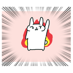 [LINEスタンプ] 頑張るうさぎとその仲間たち