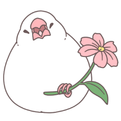 [LINEスタンプ] ゆるいふくふく文鳥 1