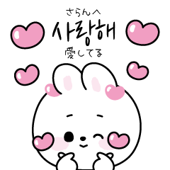 [LINEスタンプ] 韓国語×ゆるかわウサギ