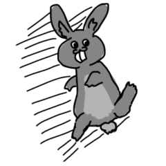 [LINEスタンプ] ハナガウサギ