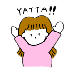 [LINEスタンプ] ぴんくおんなのこ