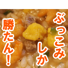 [LINEスタンプ] カップ麺の残り汁にご飯ぶち込み