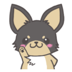 [LINEスタンプ] かわいいブラックタンチワワ