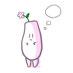 [LINEスタンプ] 一輪挿しのかびんちゃん