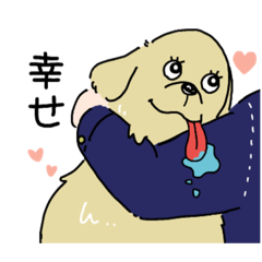 [LINEスタンプ] わんぱくにゴールデンレトリバー