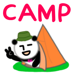 [LINEスタンプ] 無表情パンダRKスタンプ～CAMP～