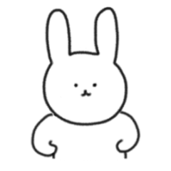 [LINEスタンプ] ポーカーフェイスうさ