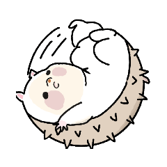 [LINEスタンプ] かわいいとげの小さなパフ♡