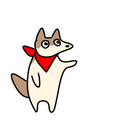 [LINEスタンプ] 赤いスカーフの犬