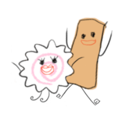 [LINEスタンプ] メンマくんとナルトちゃん