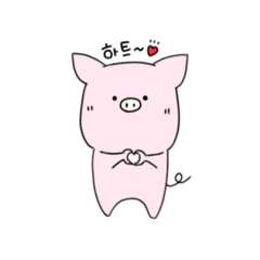 [LINEスタンプ] 韓国語のぶたさん