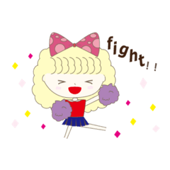 [LINEスタンプ] かわいいふわふわ女子