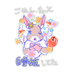 [LINEスタンプ] エプロンうさぎラブリーちゃん