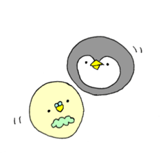 [LINEスタンプ] インコのキウイとペンギンのタゴン