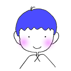 [LINEスタンプ] 青色の髪の男の子