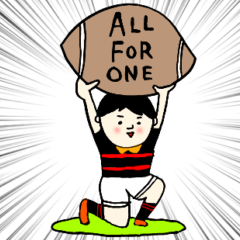 [LINEスタンプ] ラグビー部最高！