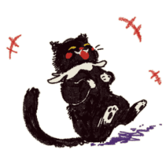 [LINEスタンプ] ぬるりと動く♦陽気なピエロ猫（増量版）